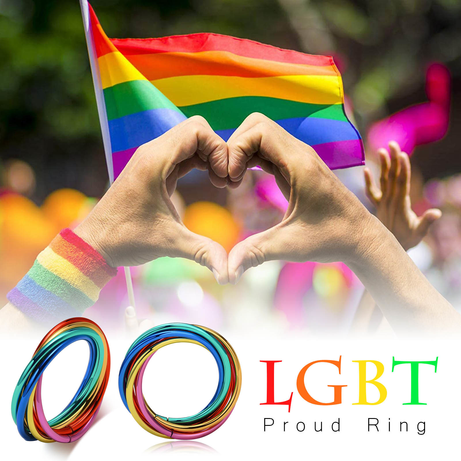 Gay on sale pride rings